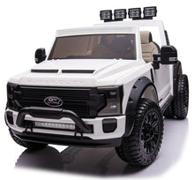 Load image into Gallery viewer, [Pick Up Only] New Assembled 2024 White Upgraded Licensed Ford Super Duty F450 Custom Edition 24V Lifted | 2 Seater | Leather Seats | Rubber Tires | Remote
