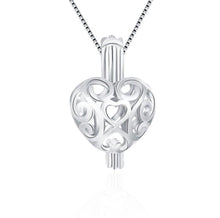 Load image into Gallery viewer, Romantic Heart Sterling Silver Cage Pendant
