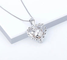 Load image into Gallery viewer, Best Mom Heart Sterling Silver Cage Pendant
