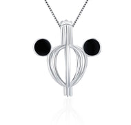 Mouse Sterling Silver Cage Necklace Set