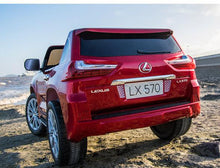 Load image into Gallery viewer, Licensed Lexus Pre Order LX570 2024 Ride On Upgraded XXL | Leather Seats | 24V | TV | Rubber Tires | 2 Seater | 4x4 Ride-On | Remote
