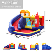 Load image into Gallery viewer, AirMyFun Fun Bouncy Castle, Bouncy House Hamburger Ketchup Shape, Jumping &amp; Sliding Area with Safety Net
