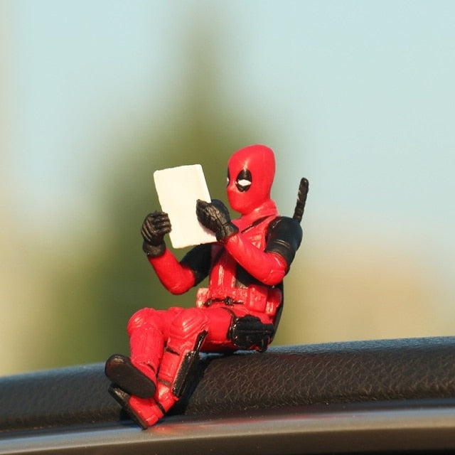 Marvel Dead Pool Car Interior Decoration Personality Anime DeadPool Action Mini Doll For Car Goods Car Interior Accessories Decoration